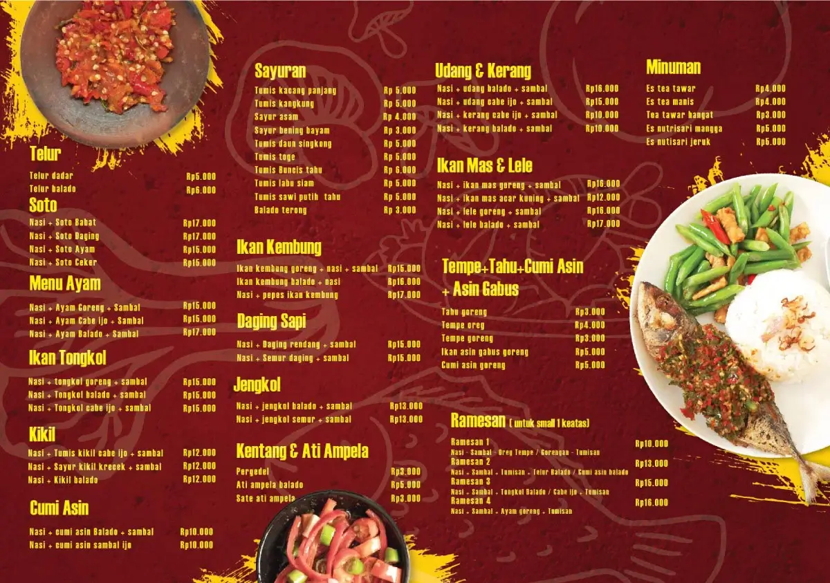 Menu Warteg Putri Bahari
